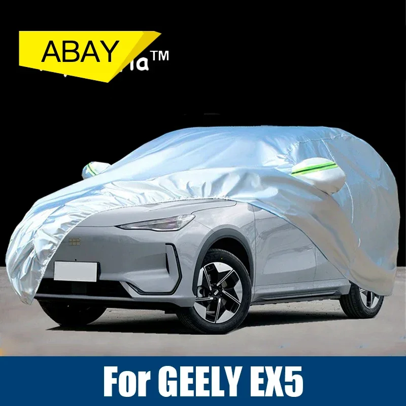 

Подходит для Geely EX5 Galaxy E5 2024 2025 2026, полные автомобильные чехлы, уличные солнцезащитные чехлы, защита от УФ-лучей, снега, пыли, ткань Оксфорд, аксессуары