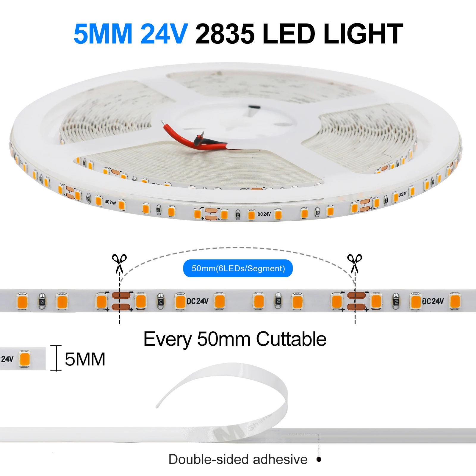 5mm 8mm LED 스트립 12V 24V 2835 1 - Actinic Blue Led 리뷰 및 가격
