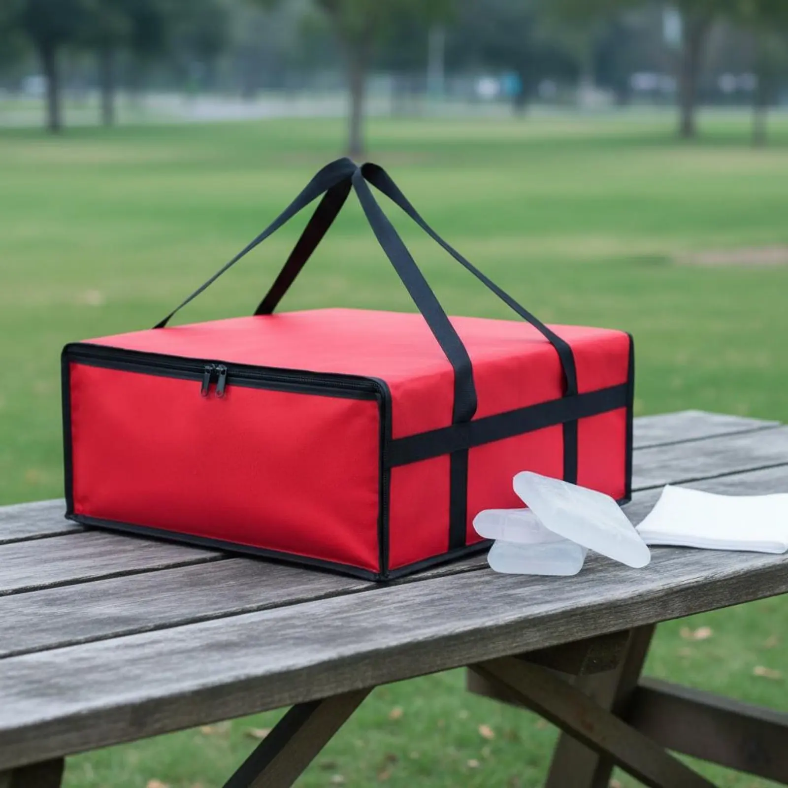 Insulated Pizza Delivery Bag Waterproof Lining Thermal Pizza Carrier Insulated Food Delivery Bag Easy to Clean for Caterers