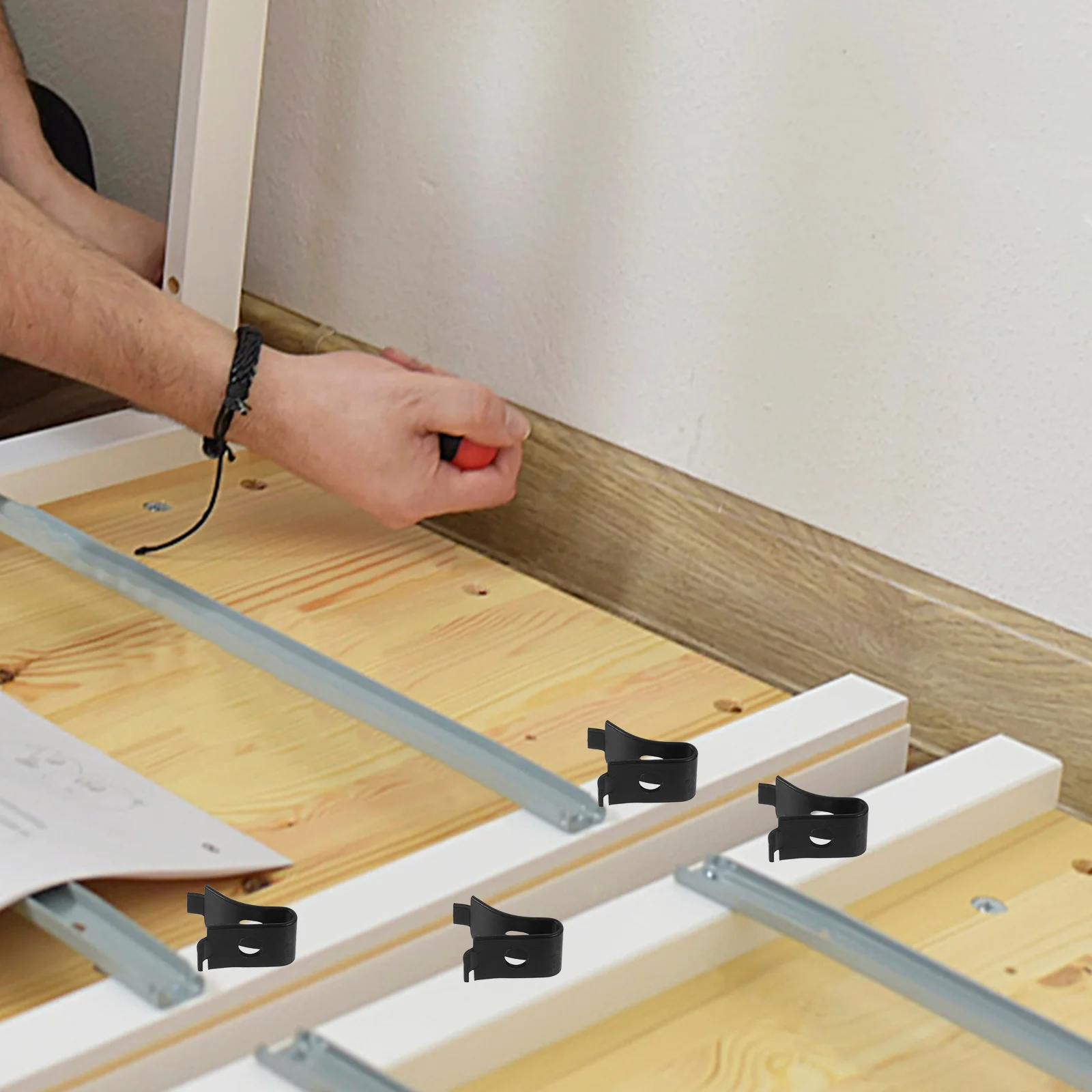 

10Pcs Glass Shelf Brackets Stainless Steel Support Clips Durable Wear Deformation Resistant Practical for Various Settings