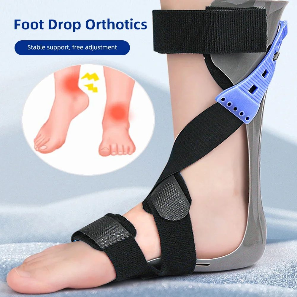 Adjusted Afo Foot Drop Brace Splint Ankle Foot Orthosis Walking with Shoes or Sleeping for Stroke Hemiplegia 1Pcs