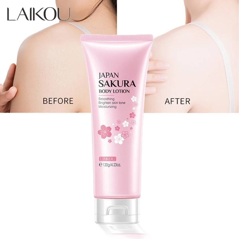 LAIKOU Japan Sakura Body Lotion Cherry Blossom Essence Moisturizing Nourishing Hydrating Repairing Dry Skin Body Cream