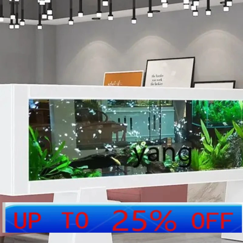 

LMM light luxury fish tank aquarium living room ecological water-free bottom filter ultra-white glass