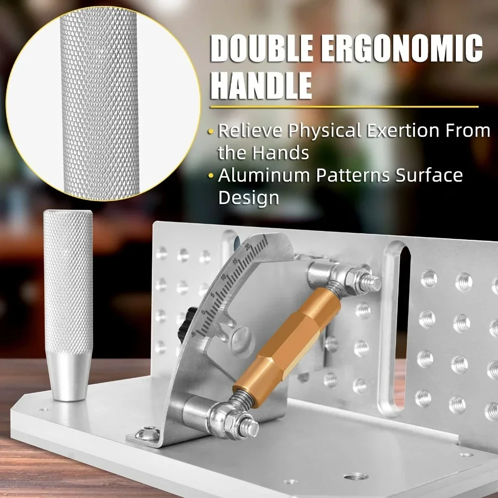 For Belt Grinder Sharpening Locator with Machined Protractor and Fine Threaded Basket for Angle Adjustment and Tool Stability