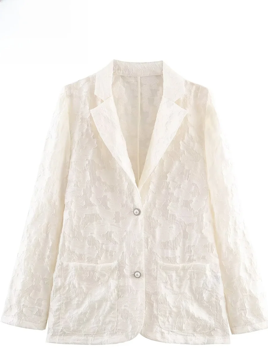 

ZARK Faionable Trendy Floral Embroidery Sle Women's Spring Outerwear Polyester Fiber Long Sve Stand Fit Coat