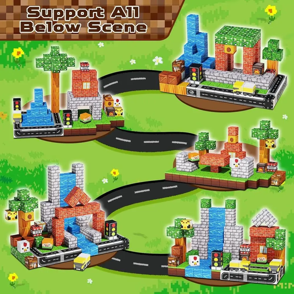 150-delige magnetische bouwstenen set: educatief STEM-speelgoed voor kinderen vanaf 3 jaar, geschikt voor jongens en meisjes, op Montessori geïnspireerde geschenken