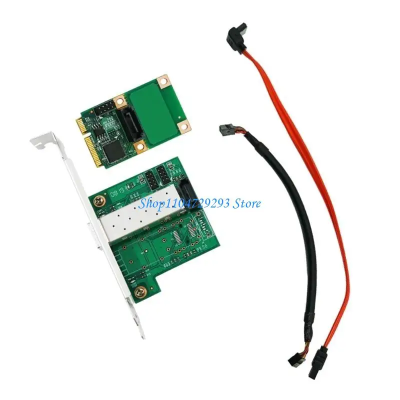 Y2GD Mini PCIExpress Networking Adapter Mini PCIe Card Single Optical Port 10/100/1000Mbps for PC Gaming Office Accessories