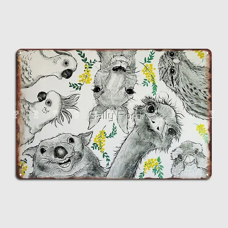 Australian Menagerie Metal Sign Club Club Bar Garage Decoration Design Tin Sign Poster