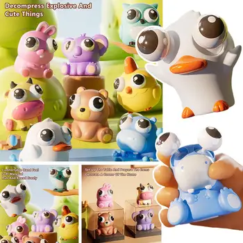 재미 있은 안티 스트레스 눈 동물 감각 장난감 만화 눈 짜기 스트레스 릴리프 Fidget 장난감 어린이 성인을위한