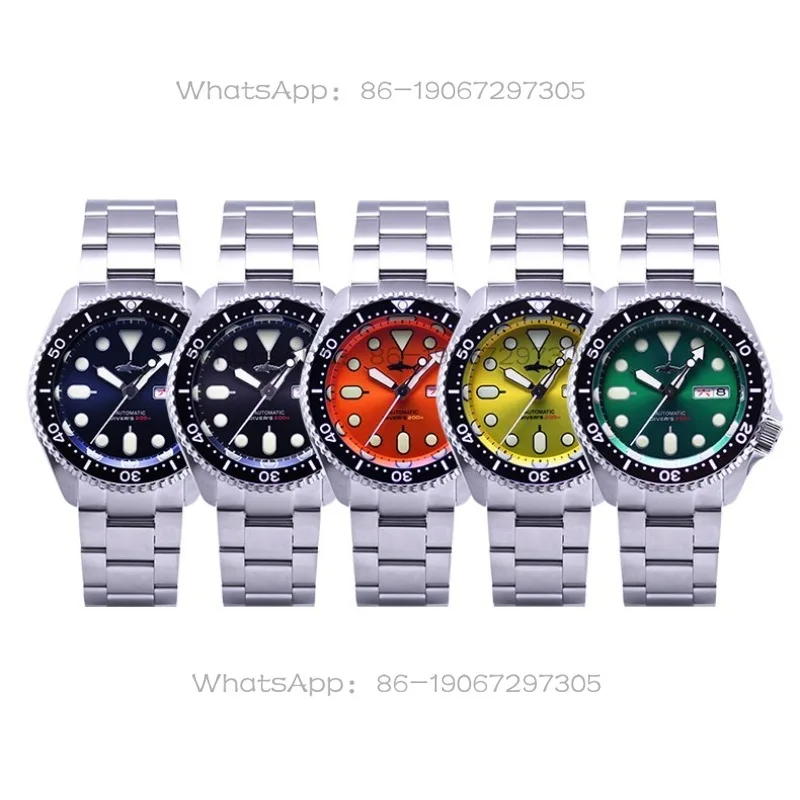Color Automatic Mechanical Waterproof Watch Men's Luminous Diving Sapphire