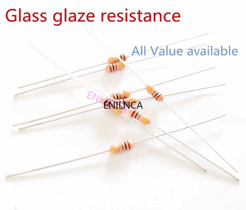 5pcs RI40 0.25W 1/4W 1G Ohm 1000M Glass Glaze Resistance Thick Film Resistors 10% 1000M Ohm