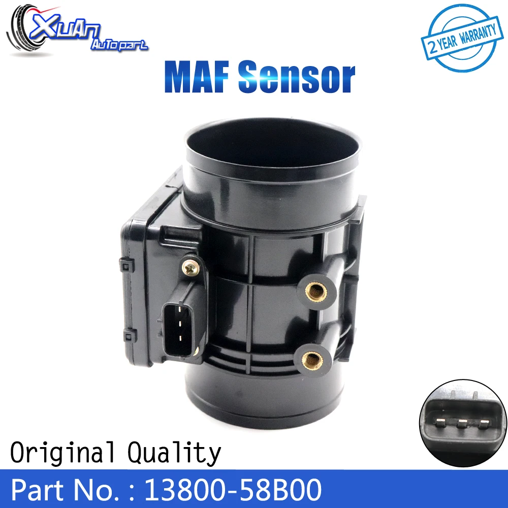 XUAN MAF MASS AIR FLOW METER SENSOR 13800-58B00 for Suzuki Sidekick X-90 XC90 Vitara Chevrolet Tracker Geo Tracker 1.6 1992-1998