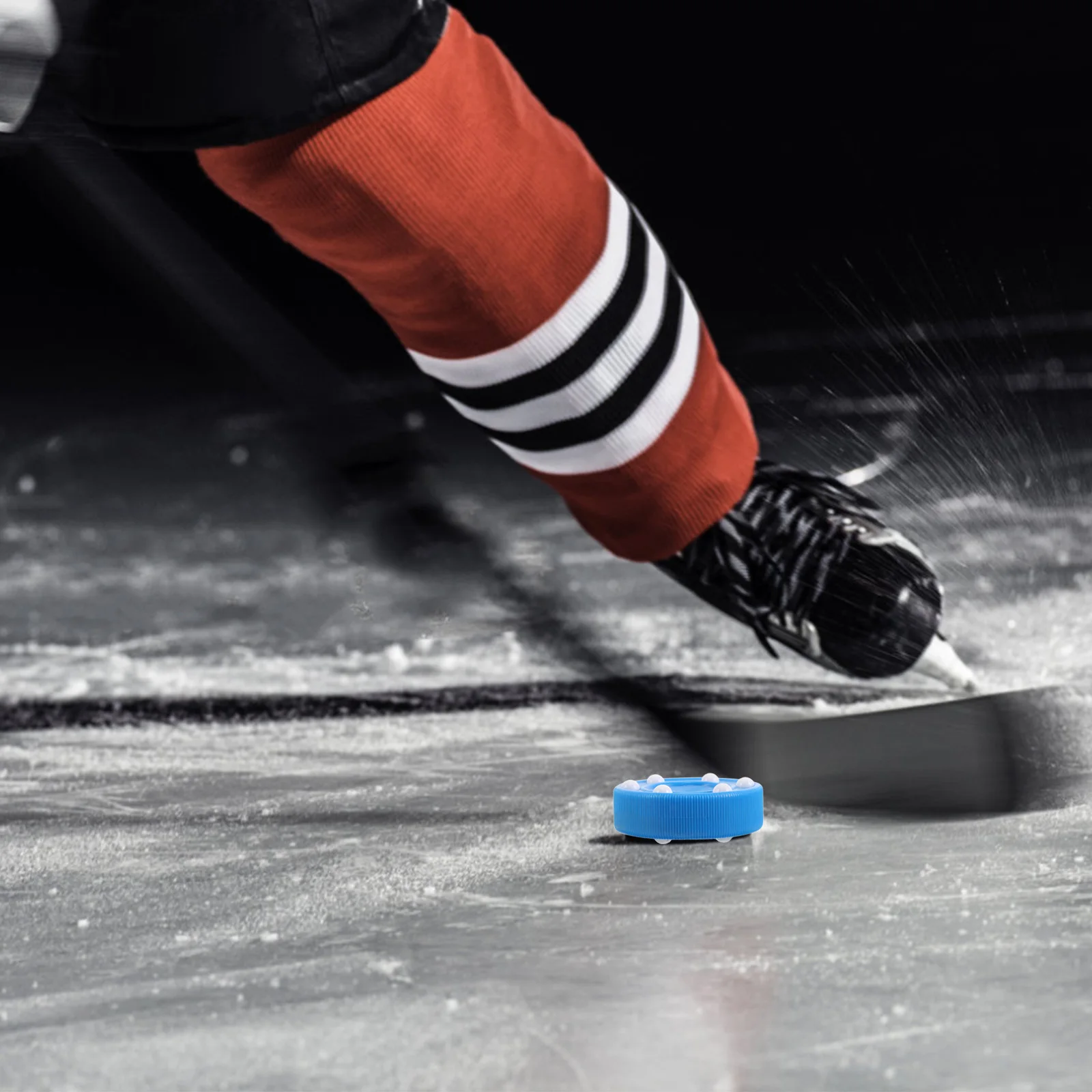 

Droughtland Ice Hockey Trainer Ball Game Roller Skating Accessories Floor Balls Blue Training Pucks Durable PP Material Indoor