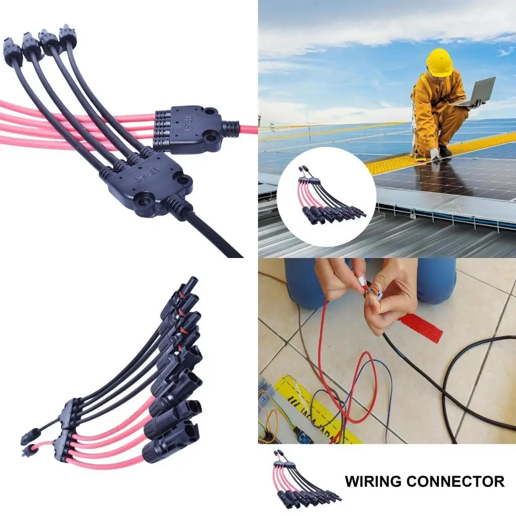 652F تمديد الطاقة الشمسية Y فرع موصلات 10AWG كابل حلول الطاقة الشمسية 280 مللي متر طول لتكامل لوحة بسيطة #1