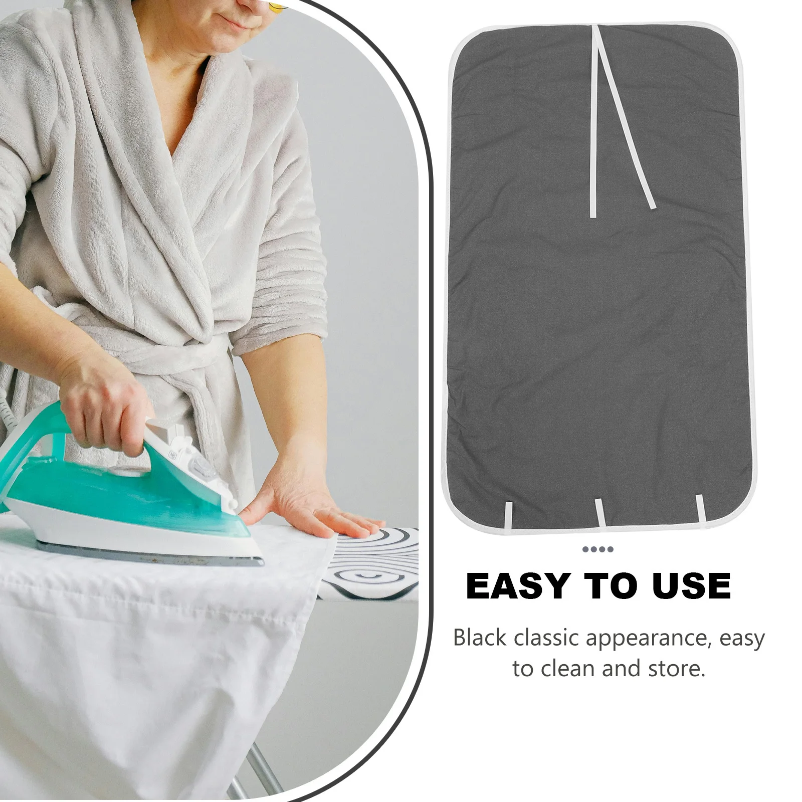 Portable Heat-Resistant Ironing Mat Silver Foldable High Temperature Resistant Cloth Tabletop Protective Ironing Pad Travel