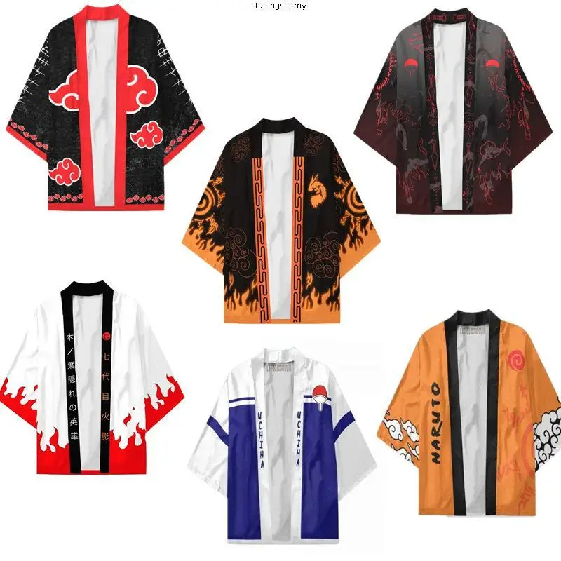 أنيمي كونوها الهوكاجي كوراما اوتشيها شارينجان رمز كيمونو عباءة تأثيري ازياء هاوري سترة سترة بيجامة #1