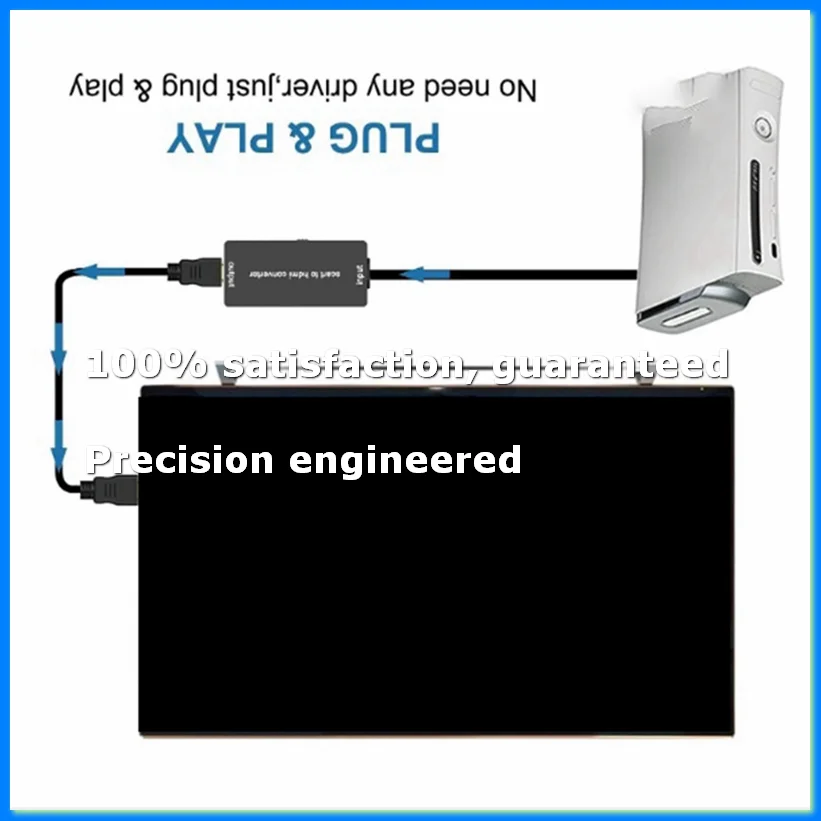 

Scart to -Converter Audio Converter Video Cablebox Adapter Supports 1080P HD Conversion Adapter-A22U