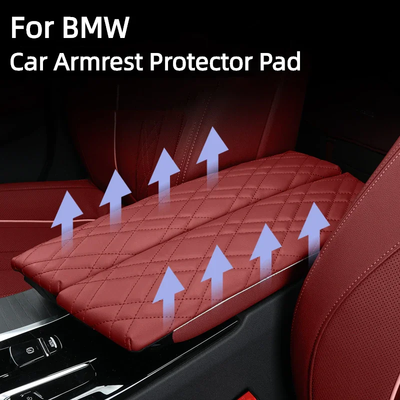 Car Armrest Mat For BMW G30 G38 G11 G12 G05 G06 G07 X5X6X7 LHD Auto Center Console Armrest Storage Box Protect Cover Accessories