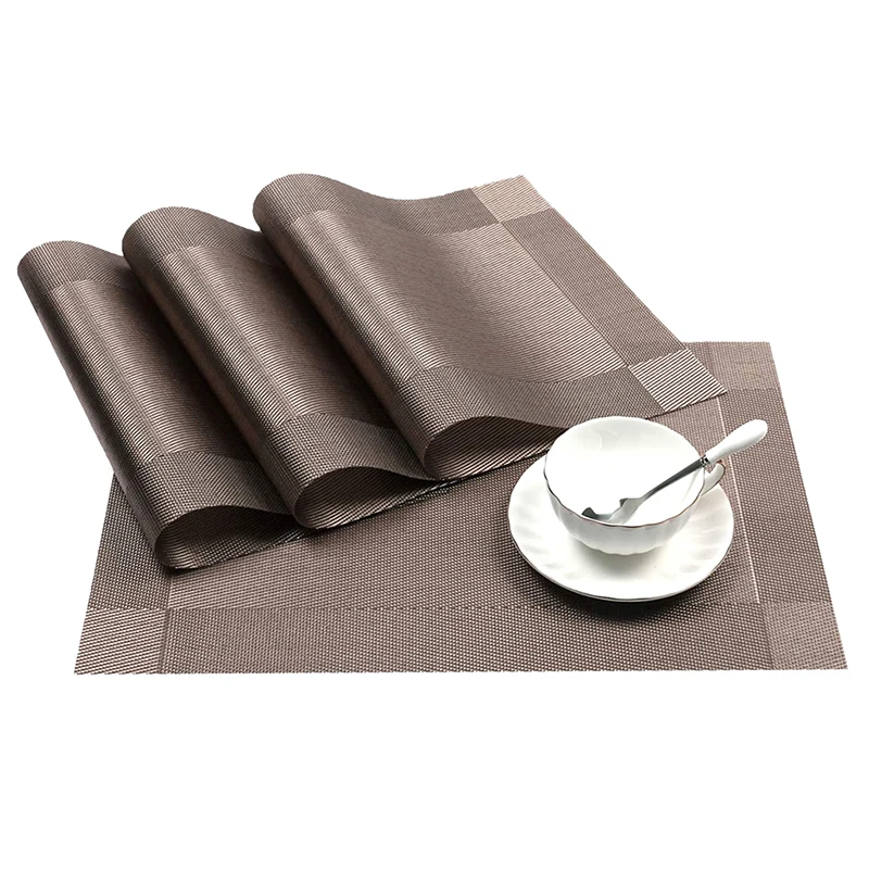 Table Mat Set Non-Slip Bowl Pad Coaster Set Washable PVC Dining Table Placemats Modern Home Decoration Accessories