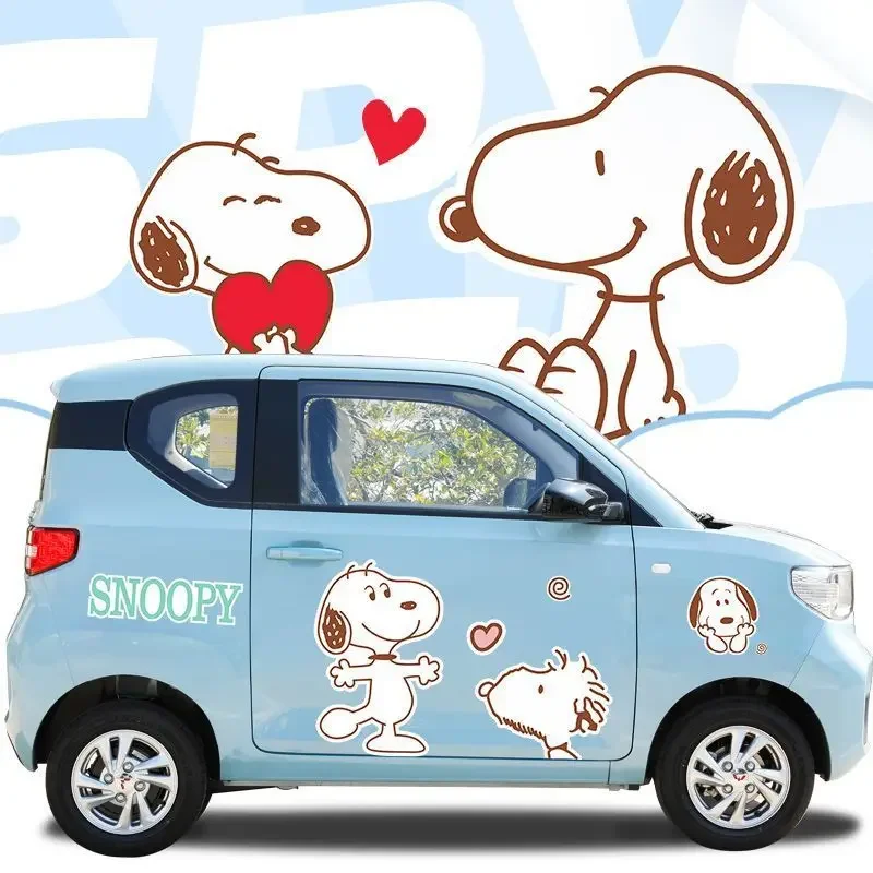 Kawaii Snoopy animazione periferiche adesivi per il corpo dei cartoni animati per auto che coprono graffi adesivi impermeabili regali decorativi all'ingrosso