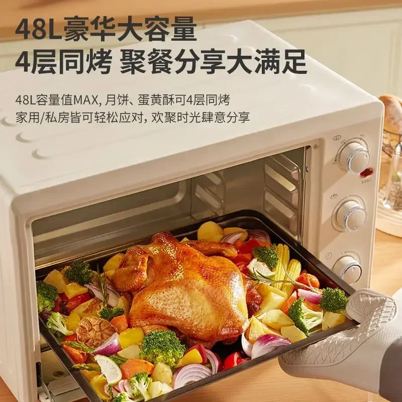 Electric Oven 48L Household Small Baking Bread Machine Multifunctional Large Capacity Fully Automatic Commercial Oven