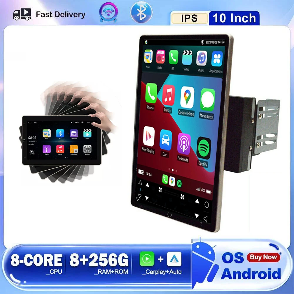 

2Din Carplay android auto radio Universal Autoradio Rotatable Screen GPS Multimedia Player 10.1"car intelligent system Head Unit
