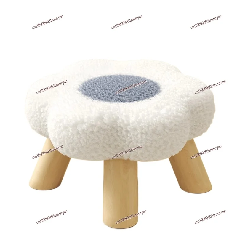

Small Stool Household Low Bench Soft Seat Cushion Shoe Changing Chair Living Room Creative Seat Stool Children's Advanced Sense