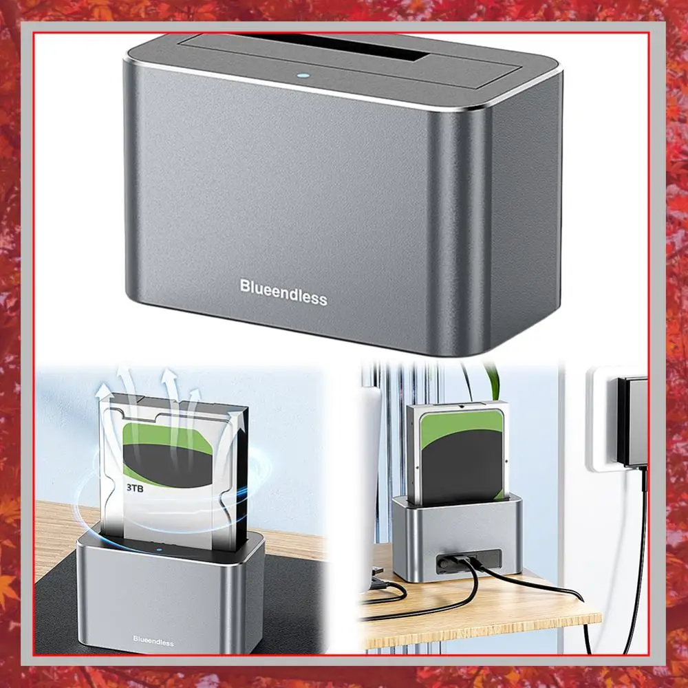 Hard Drive Dock SAS/SATA Hard Drive Enclosure 5Gbps USB External Disk Box Enclosure Case for 2.5 & 3.5 Inch SATA/SAS HDD SSD