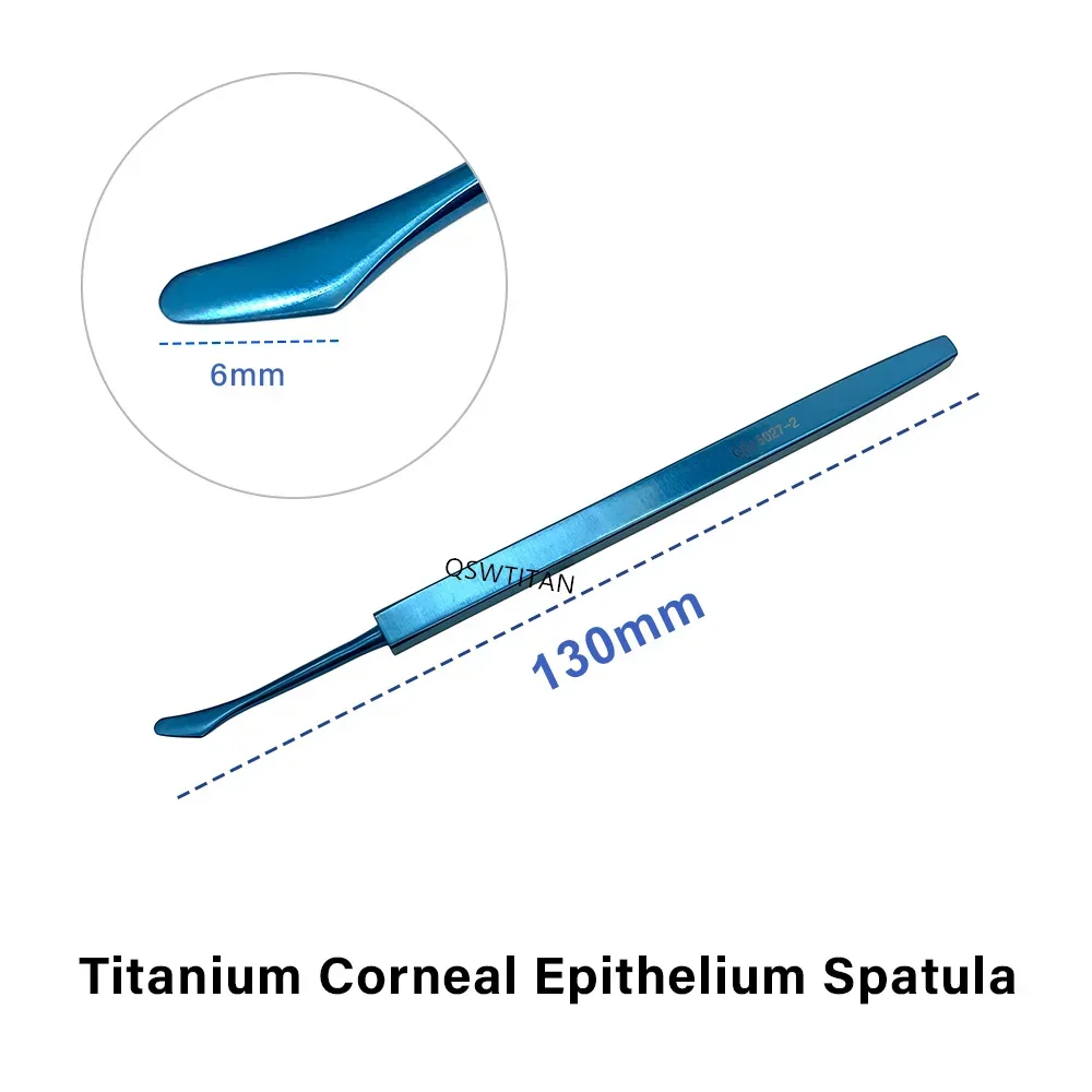Oogchirurgisch instrument: titanium ooghaak met hoornvliesepitheliumspatel