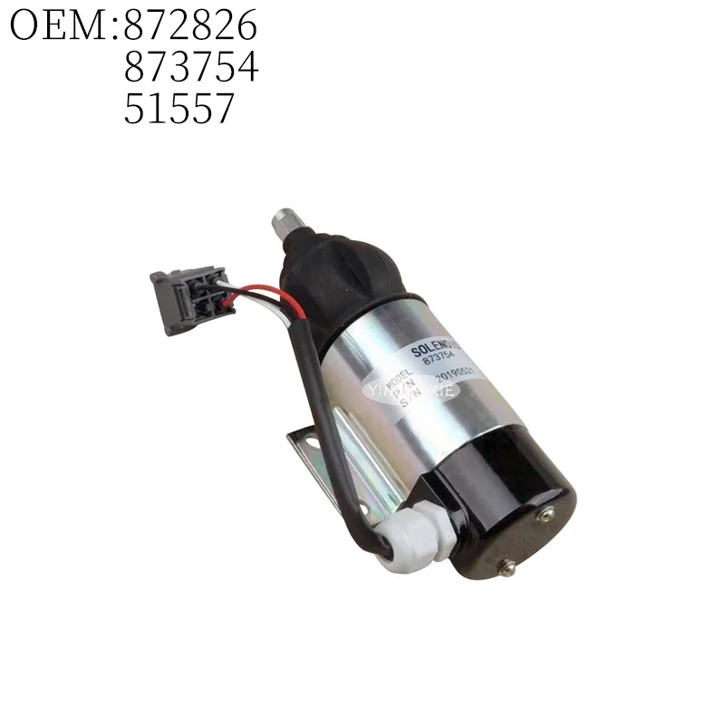 

Suitable for excavator accessories EC/Perkins engine flameout solenoid valve switch (12V/24V) 872826/873754/51557/849370/859079