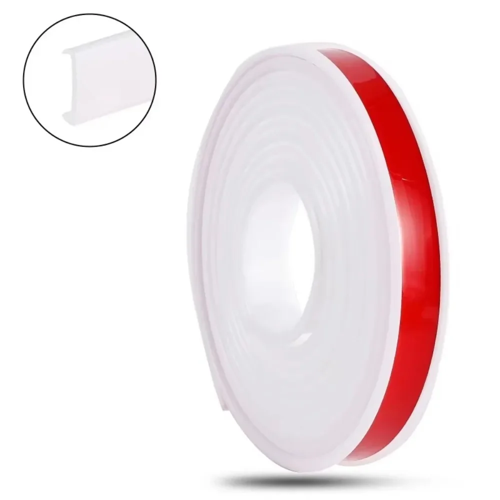 1 Stück 5 m/196,85 Zoll selbstklebender PVC-Kantenanleimstreifen, Dichtungsband, U-förmiger Streifen für Möbel, Schrank, Schreibtisch, Kantenschutz – Detail 6