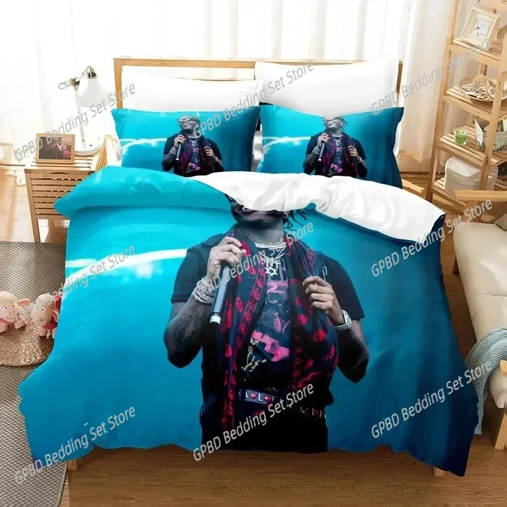 3D Print Gunna Singer Bedding Set For Bedroom Soft Modern Bedspreads Comefortable Kids Duvet Cover Quilt Cover And Pillowcase