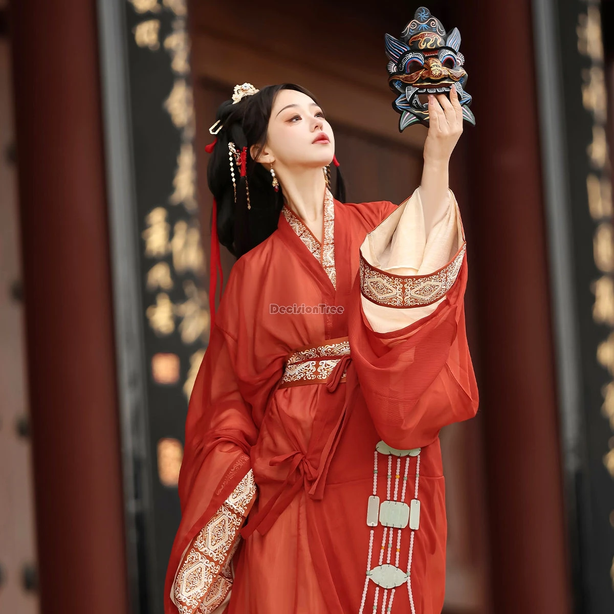 2024 chinese wei jin dynasty imperial palaces women's wearing elegant classical dignified hanfu set retro embroidery daily suit