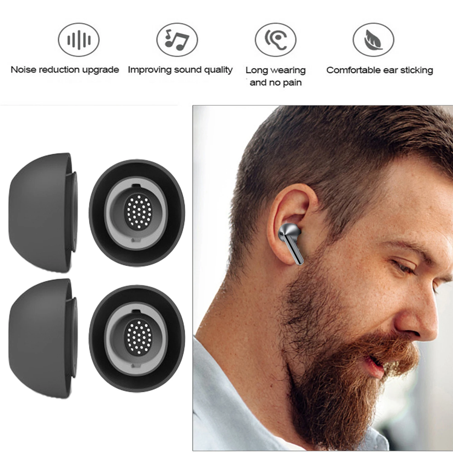 1/2/3Pairs Silicone Eartips Earplugs for Samsung Galaxy Buds 3 Pro Replacement Earbud Tips Noise Reduction Ear Plug For Buds3Pro