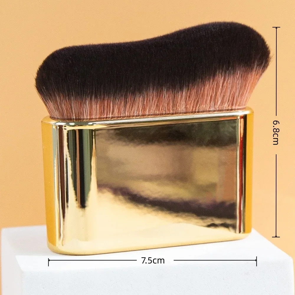Non-Absorbent Synthetic Bristles Wavy Shape Foundation Brush Streak-Free Liquid Makeup Tool for Flawless Application 1Pc Tools