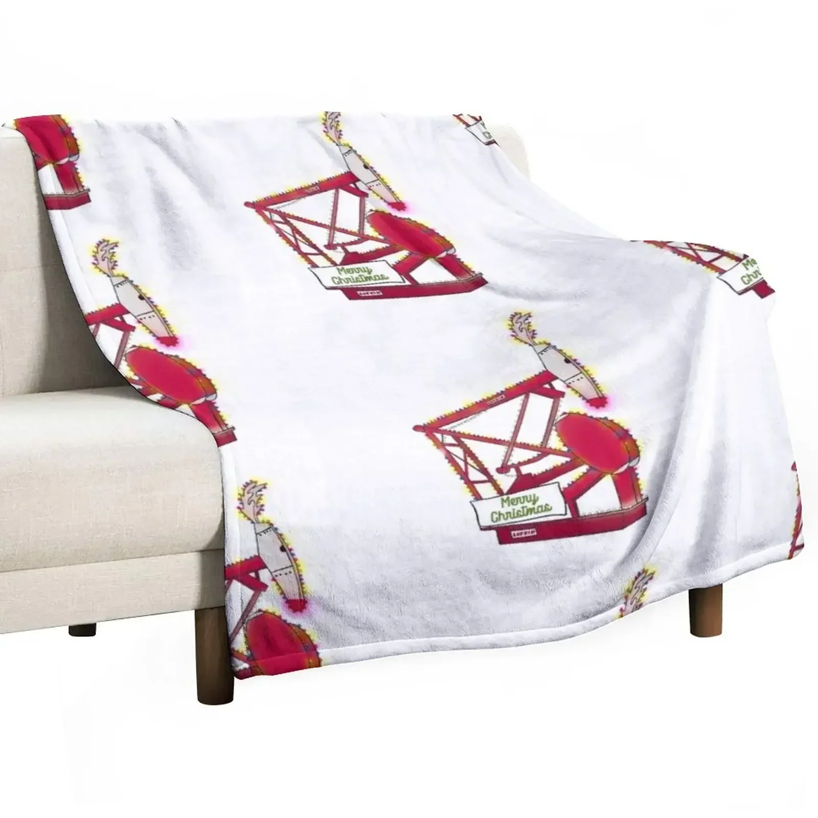 Lufkin Rudolph Oil Pumping Unit Throw Blanket Hairys Personalized Gift Luxury Brand Blankets