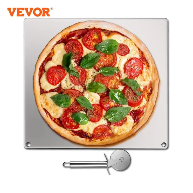 VEVOR Pizza Plate Solid Baking Steel Pan High-Performance Material Surface Non-Stick Convenient for Grill Cooking Home