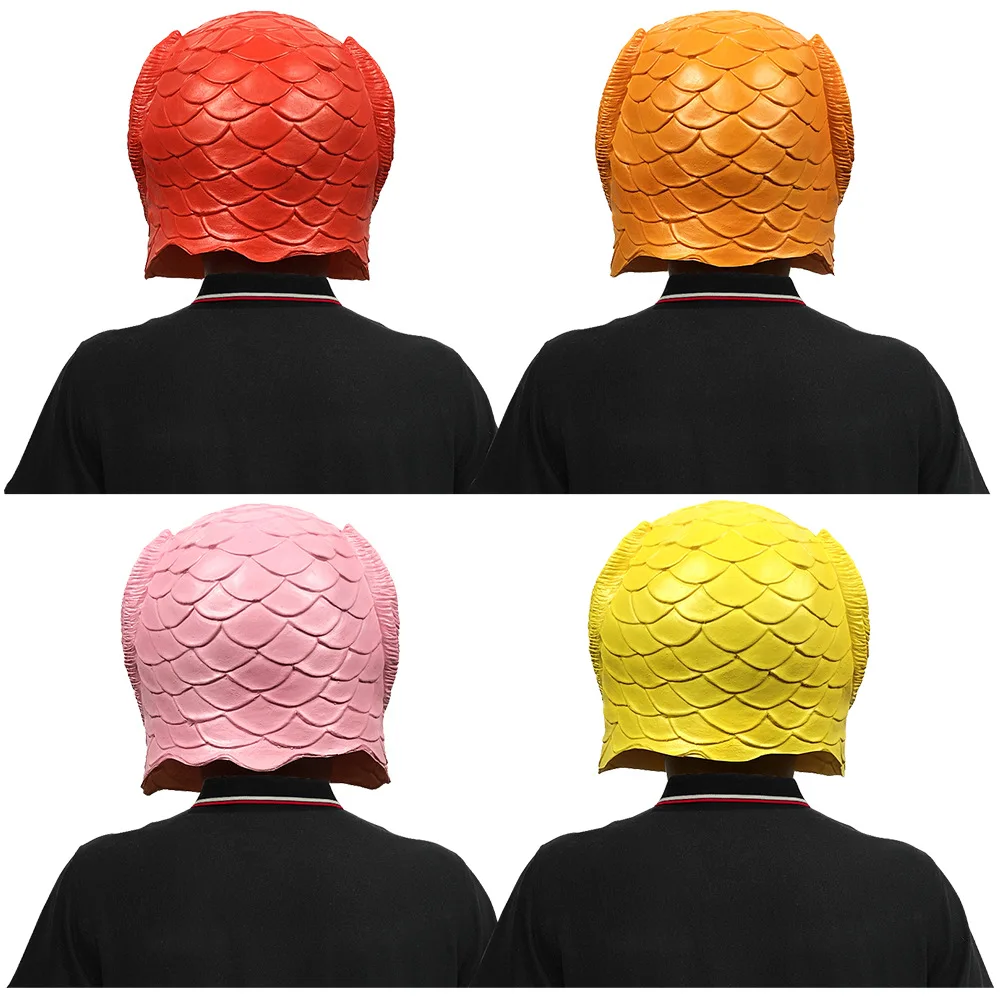 Fischmaske für Erwachsene, Natürliche Latex-Meereskreaturen-Vollkopfmaske für Halloween, Cosplay und Kostümpartys – Detail 2