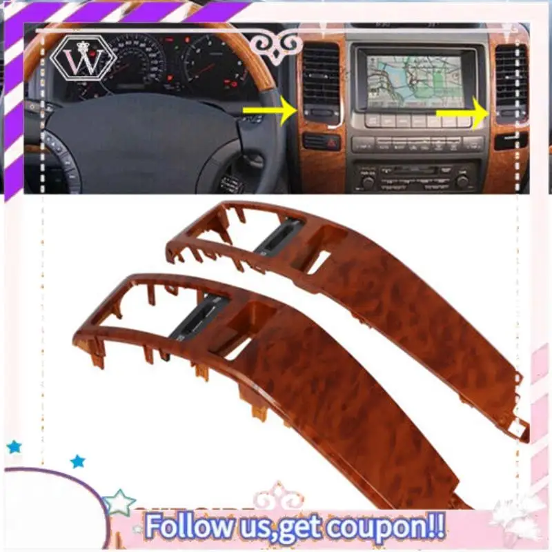 

Portable 1Pair Car Air Conditioner Outlet Frame Cover For Toyota Land Cruiser Prado 120 GX470 Parts Accessories A