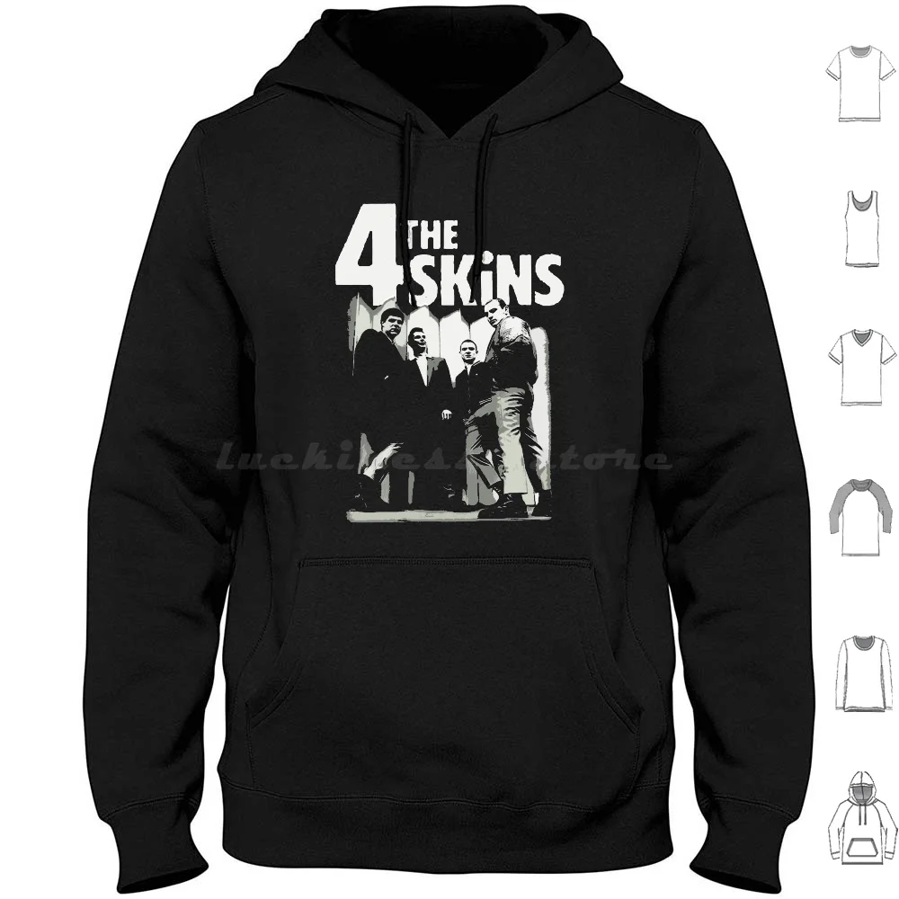 

The 4 Skins-4 Skins-Skinhead Hoodie cotton Long Sleeve The 4 Skins The Adicts Angelic Upstarts Blitz The Blood The Business