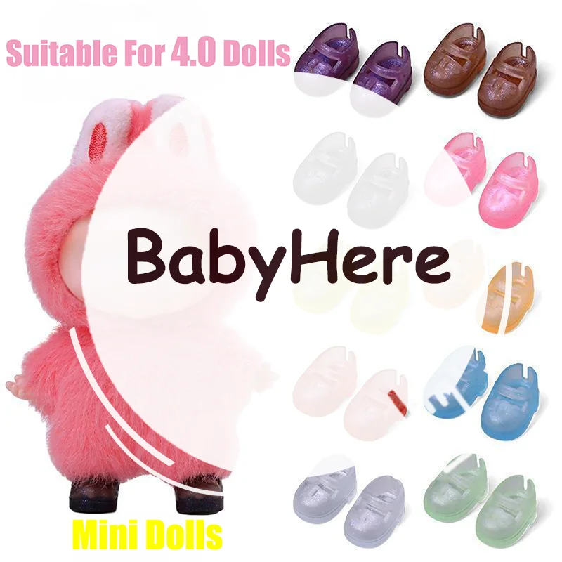 

10.5cm 4.0 Mini Doll Shoes Plastic Mini Shoes For Dolls, Mini Finger Shoes, Clothing Accessory For Blind Box Doll Accessories