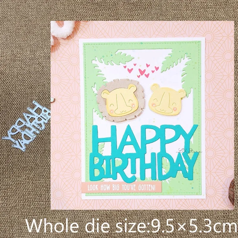 

New Design Craft Metal stencil mold Cutting Dies Happy birthday decoration scrapbook die cuts Album Paper Card Craft Embossing