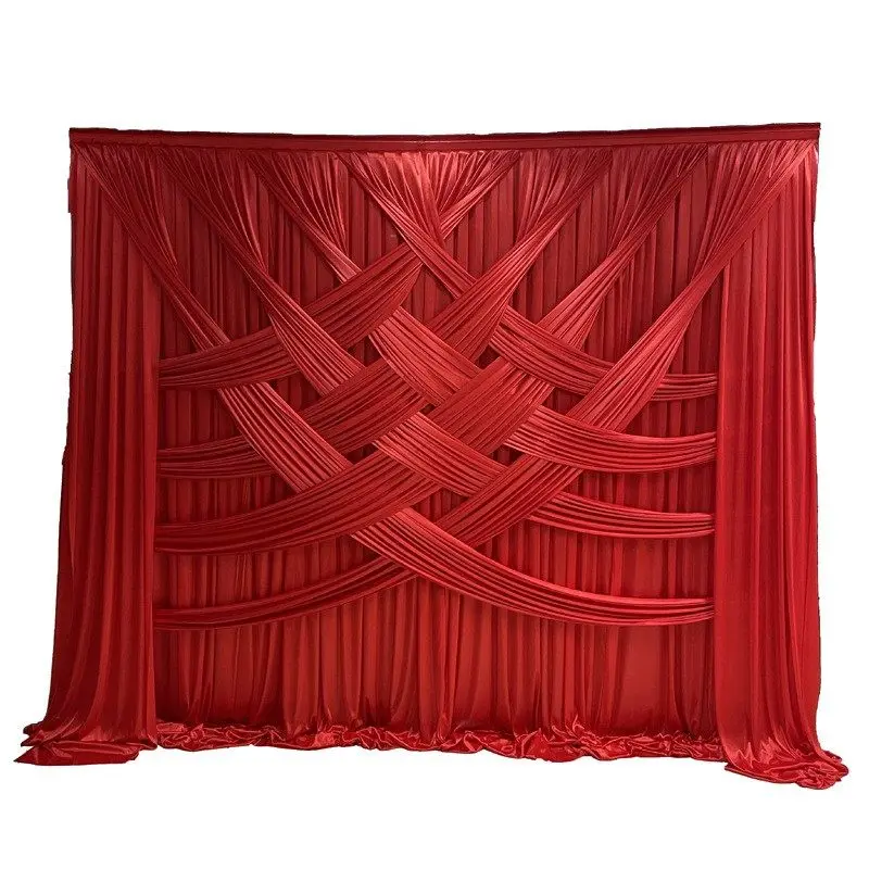 Customized cross wedding ice silk background cloth shape PARTY birthday party background
