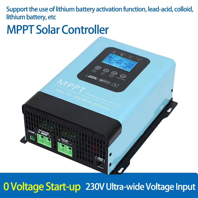 PV230V Suit Solar Panel MPPT 30/60/120A Solar Charger Controller LCD Display For Lifepo4 GEL AGM FLD Battery Off-grid System