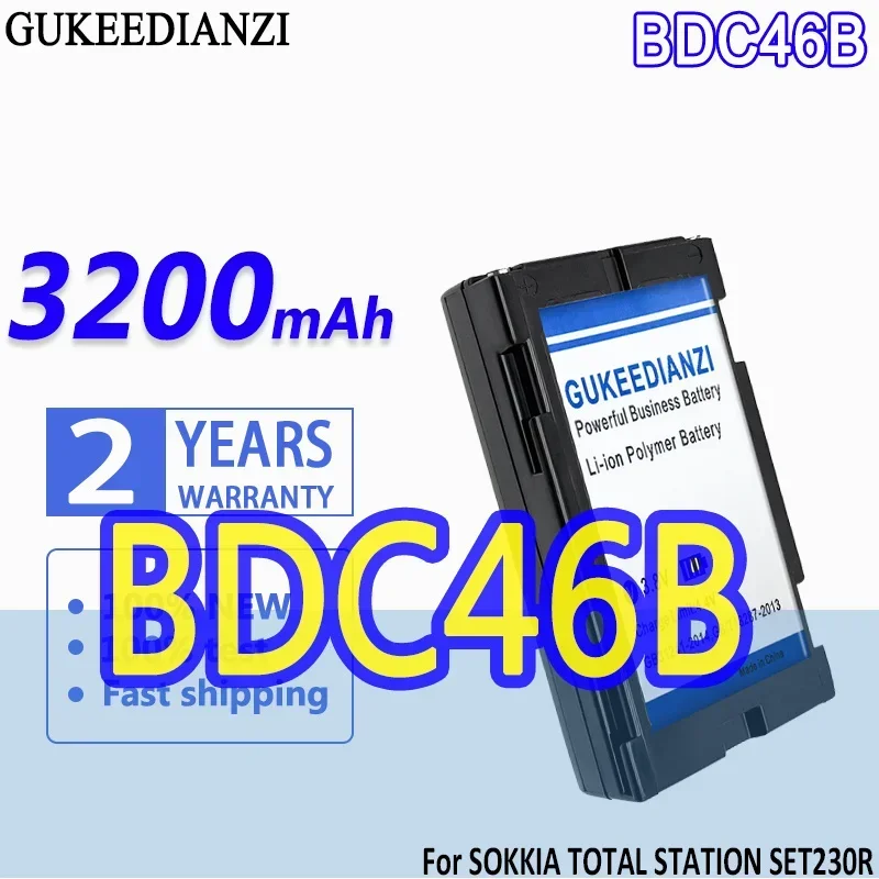 Аккумулятор GUKEEDIANZI большой емкости BDC46B 3200 мАч для цифровых батарей SOKKIA TOTAL STATION SET230R SET300 SET330 SET530 SET630 Аккумулятор GUKEEDIANZI большой емкости BDC46B 3200 мАч для цифровых батарей SOKKIA TOTAL STATION SET230R SET300 SET330 SET530 SET630