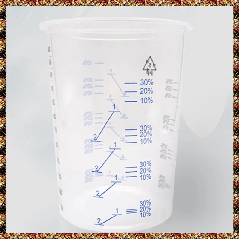 BTCL 25 Пластиковые чашки для смешивания краски Контейнер для смешивания 600 мл для точного смешивания краски и жидкости (случайный цвет)