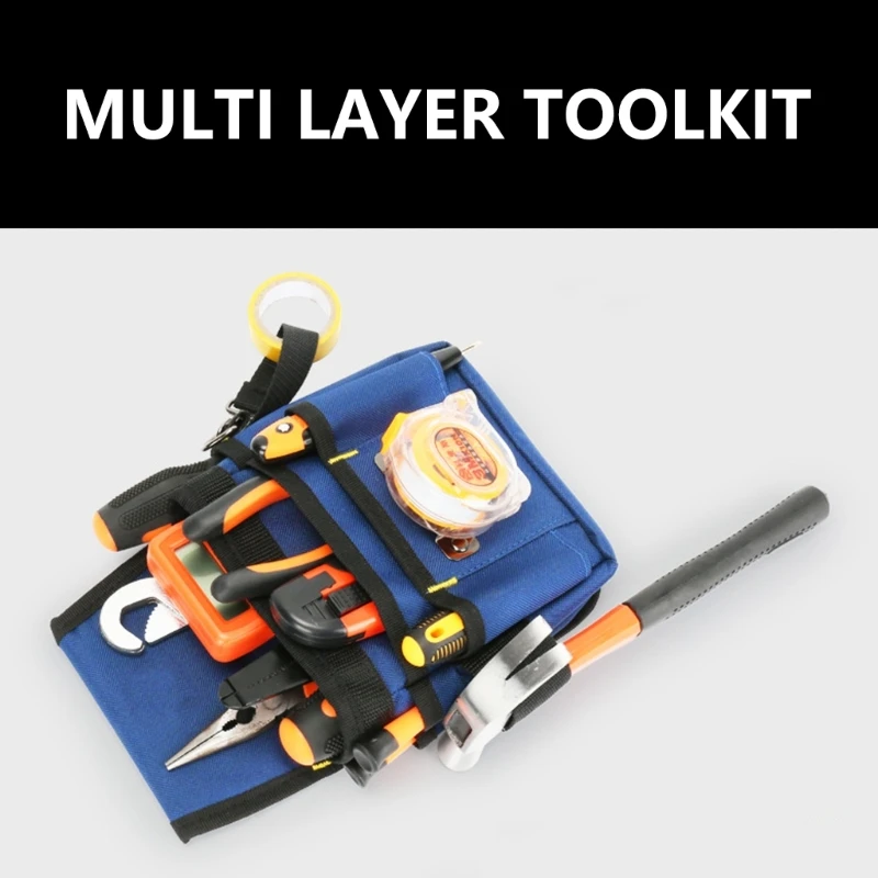 Tool Belt Pockets Tool Belts for Men Adjustable Tool Pouch Belt for Electrician Carpenter Work Apron Utility Belt D2RD