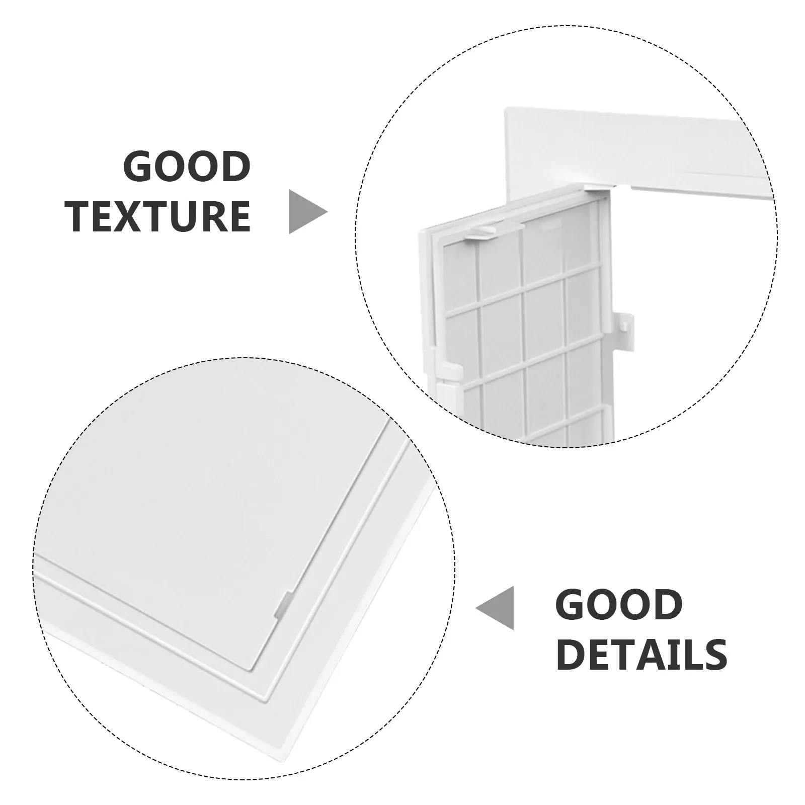 4Pcs White Wall Utility Access Panel Plastic Cover 100x100cm Bathroom Plumbing Heating Drywall Maintenance Hole Cover