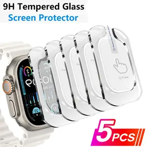 Bilashmart Tempered Glass Apple Watch Ultra 1 2 3 49mm Anti Scratch Screen Protector IWatch Ultra Seconds Installation Protective Film