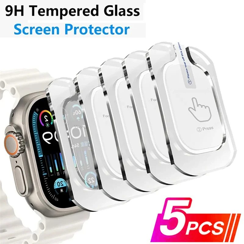 Szkło Hartowane do Apple Watch Ultra 1 2 3 49mm Ochrona Ekranu Przed Zarysowaniami Folia Ochronna do IWatch Ultra z Szybką Instalacją